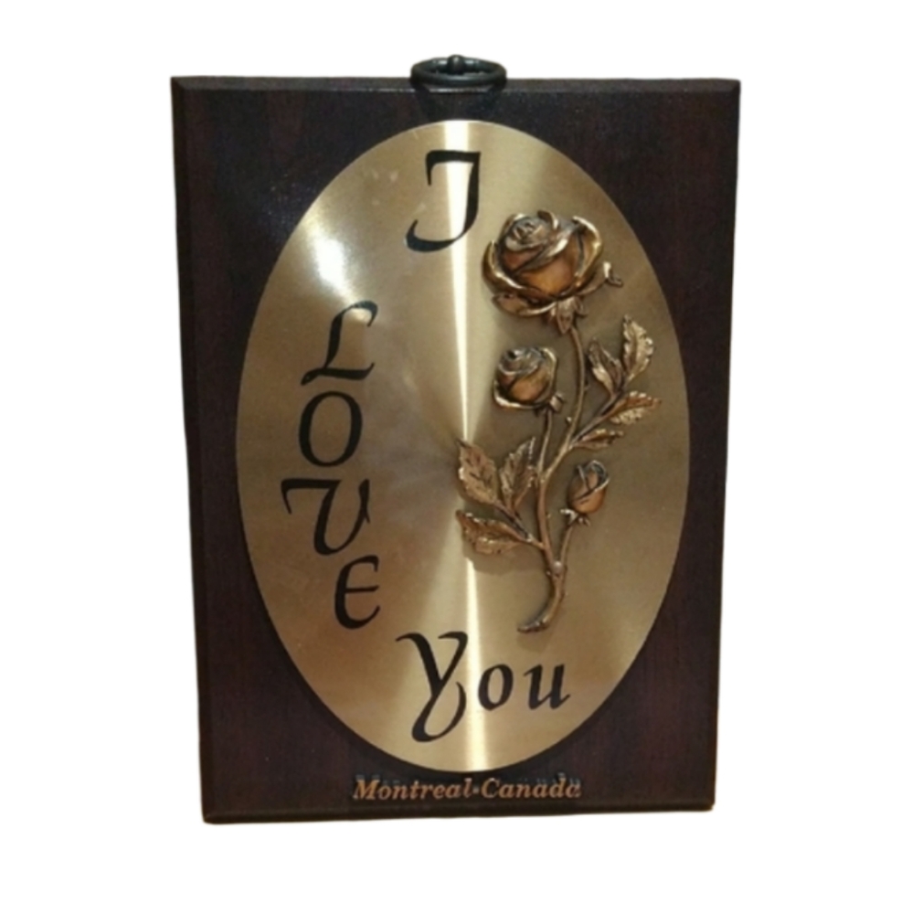 6/$15 Gold and Brown 'I Love You Montreal Canada' Wall Decor